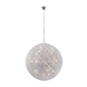 Ava Polished Chrome Crystal Ceiling Lights Diyas Spherical Crystal Fittings